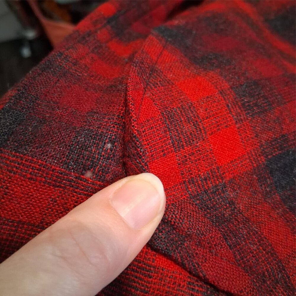 Pendleton topster jacket mens Small wool red plai… - image 4